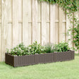 Plantenbak met pinnen 125x40x28,5 cm polypropeen bruin - AllerleiShop