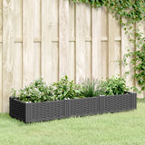 Plantenbak met pinnen 125x40x28,5 cm polypropeen zwart - AllerleiShop