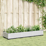 Plantenbak met pinnen 125x40x28,5 cm polypropeen wit - AllerleiShop