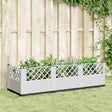 Plantenbak met pinnen 123,5x43,5x43,5 cm polypropeen wit - AllerleiShop