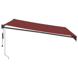 Luifel automatisch uittrekbaar 400x300 cm bordeauxrood