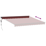 Luifel automatisch uittrekbaar 400x300 cm bordeauxrood