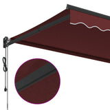 Luifel automatisch uittrekbaar 400x300 cm bordeauxrood