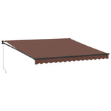 Luifel handmatig uittrekbaar 400x300 cm bruin