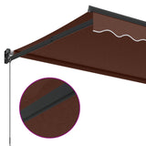 Luifel handmatig uittrekbaar 400x300 cm bruin