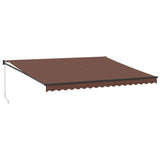 Luifel handmatig uittrekbaar 450x300 cm bruin