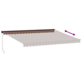 Luifel handmatig uittrekbaar 450x300 cm bruin