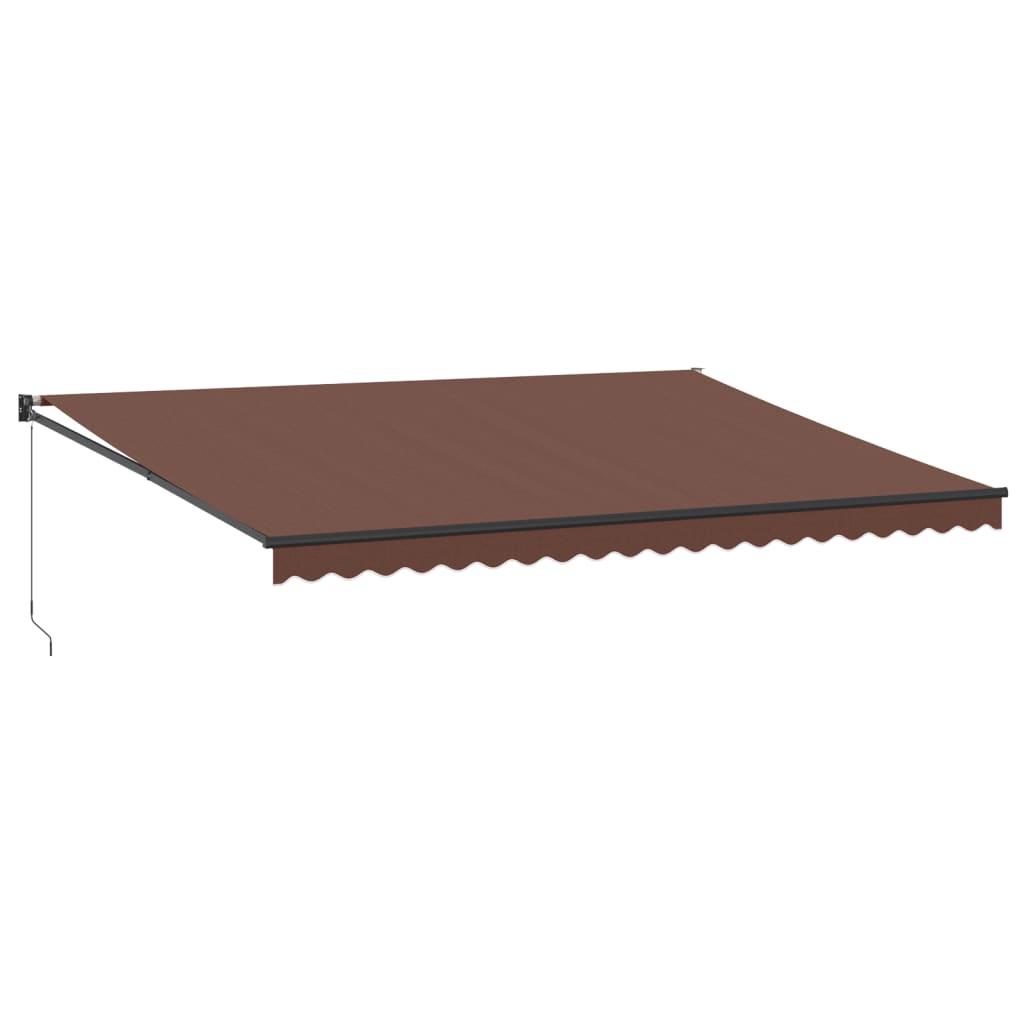 Luifel handmatig uittrekbaar 500x300 cm bruin