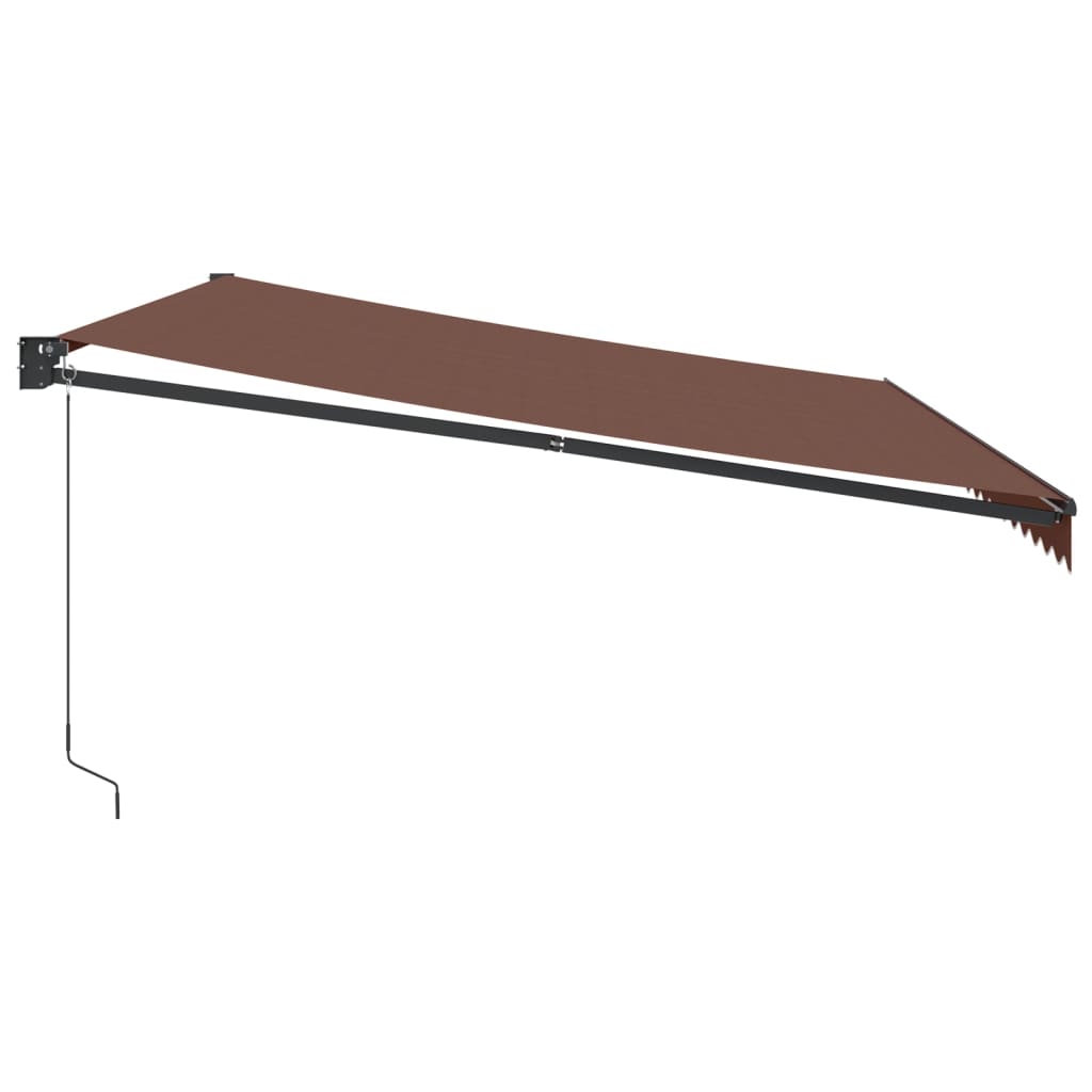 Luifel handmatig uittrekbaar 500x300 cm bruin