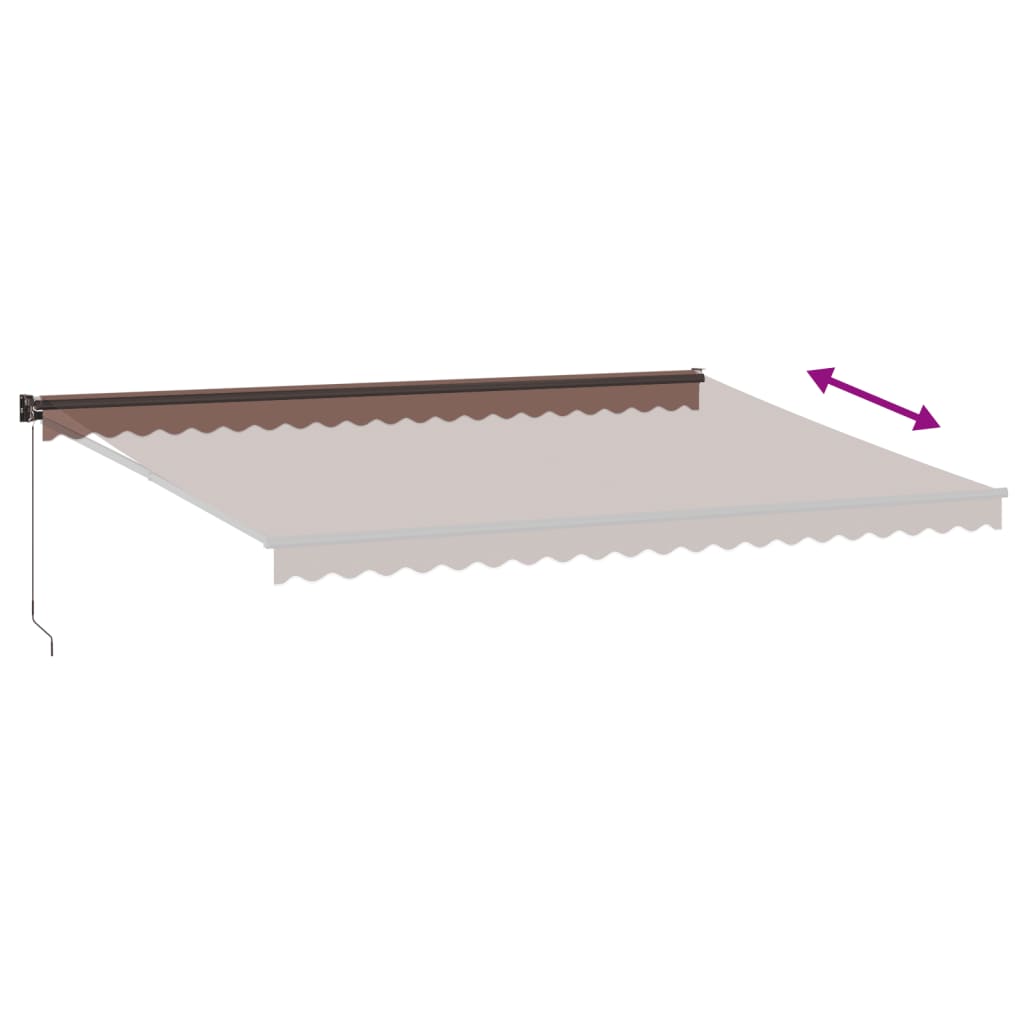 Luifel handmatig uittrekbaar 500x300 cm bruin