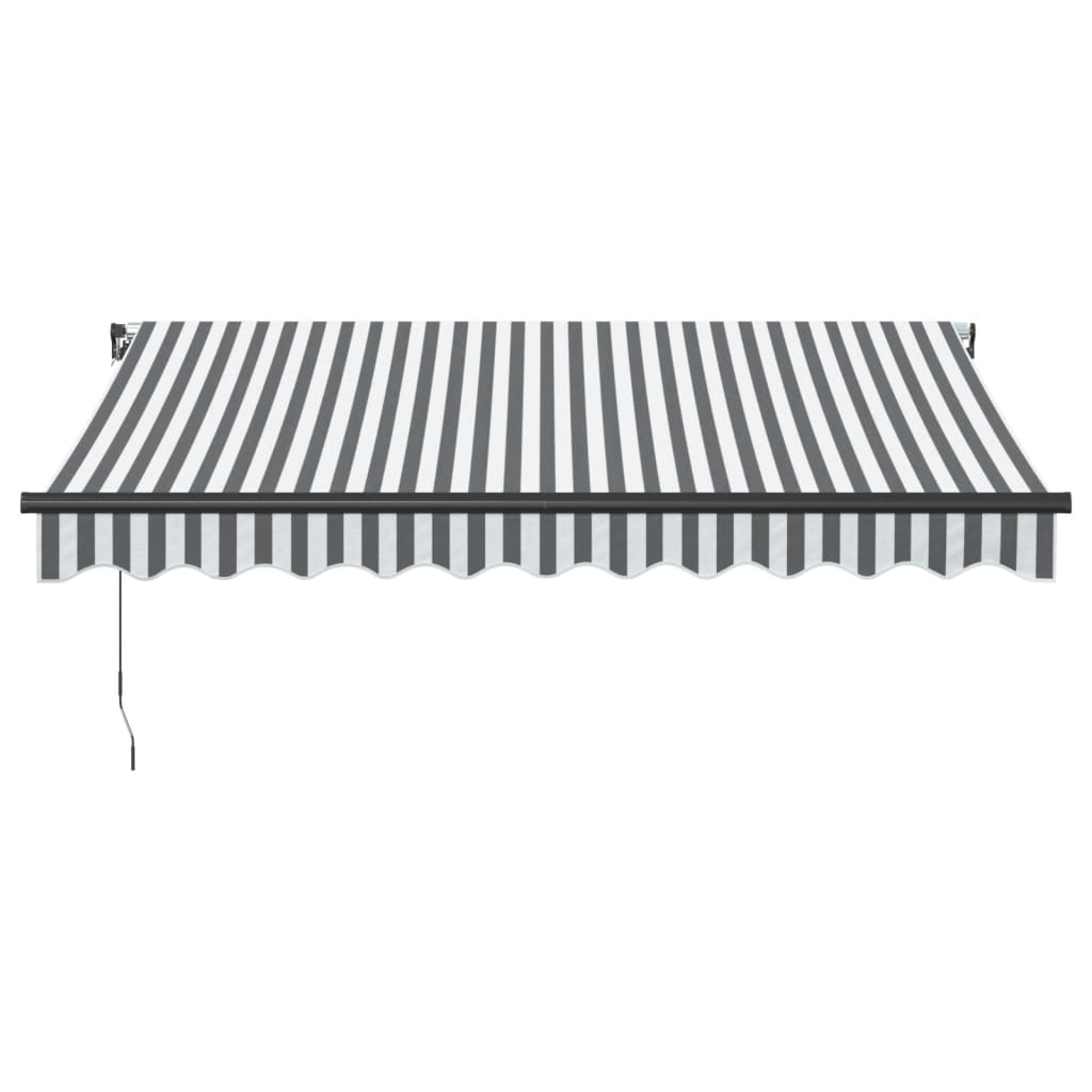 Luifel handmatig uittrekbaar 300x250 cm antraciet en wit