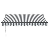 Luifel handmatig uittrekbaar 300x250 cm antraciet en wit