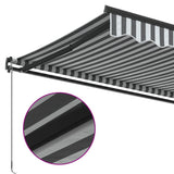 Luifel handmatig uittrekbaar 300x250 cm antraciet en wit