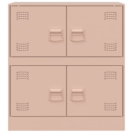 Dressoir 67x39x73 cm staal roze