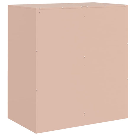 Dressoir 67x39x73 cm staal roze