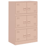 Dressoir 67x39x107 cm staal roze