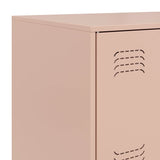 Dressoir 67x39x107 cm staal roze