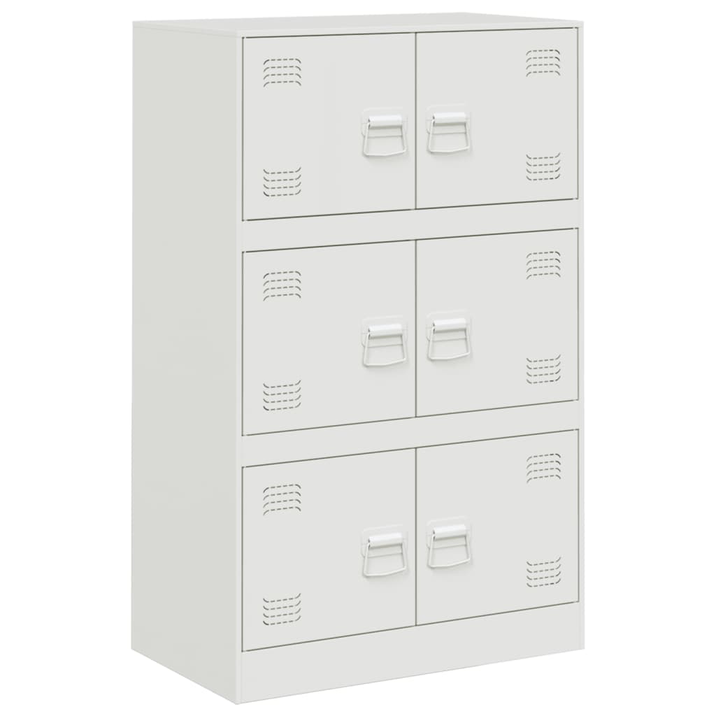 Dressoir 67x39x107 cm staal wit