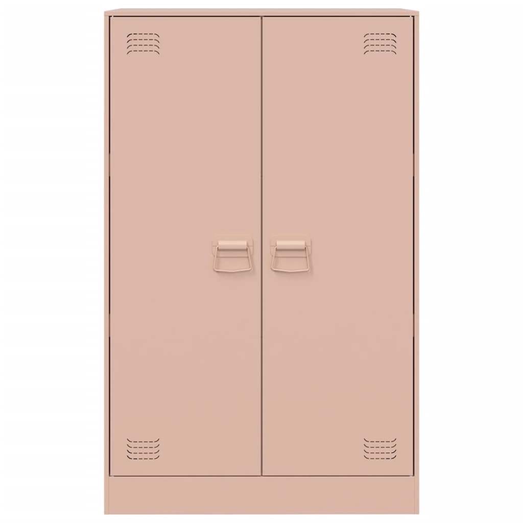 Dressoir 67x39x107 cm staal roze