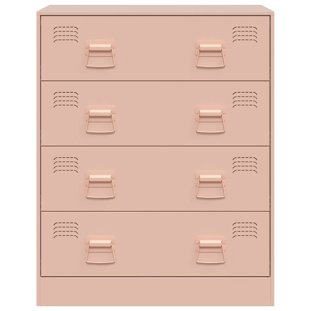 Dressoir 67x39x83 cm staal roze