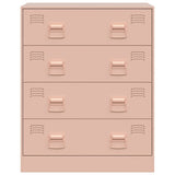 Dressoir 67x39x83 cm staal roze