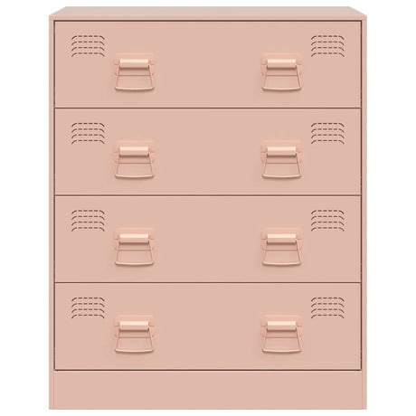 Dressoir 67x39x83 cm staal roze