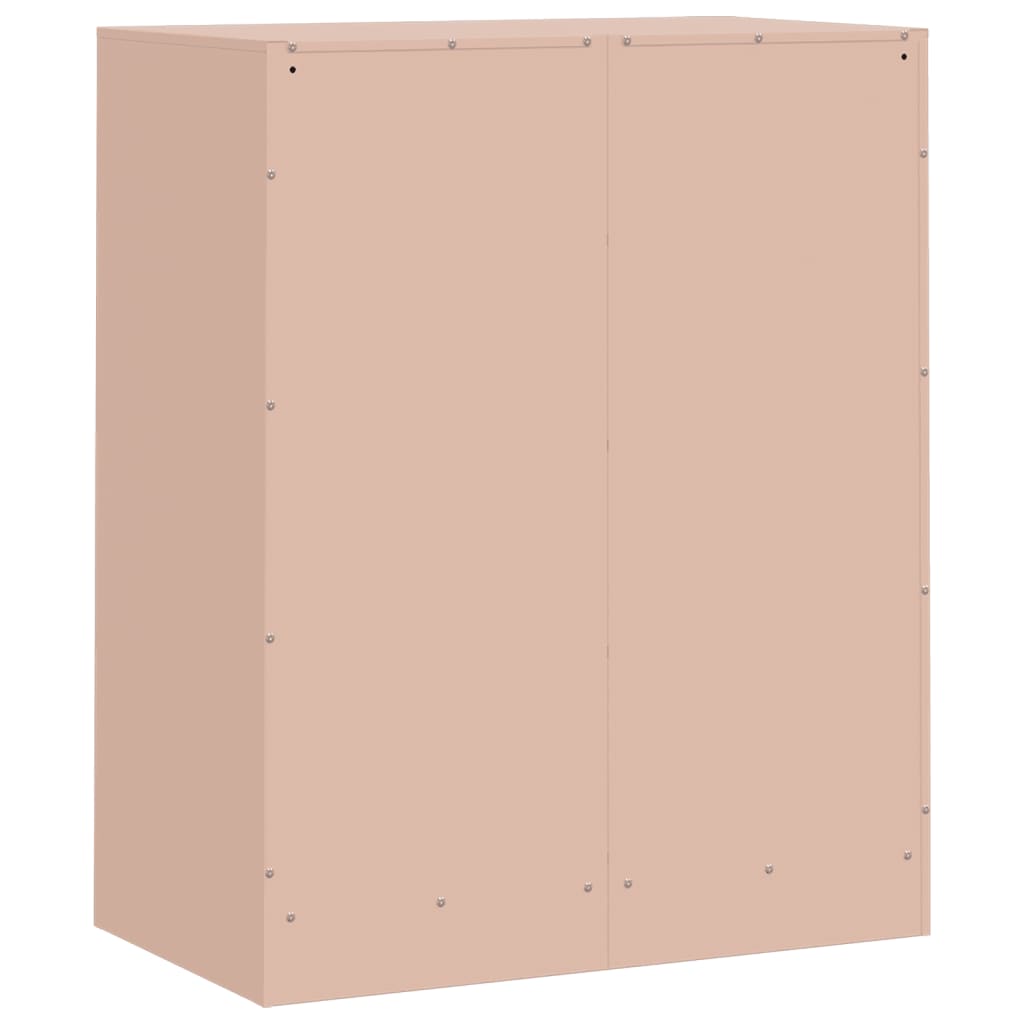 Dressoir 67x39x83 cm staal roze