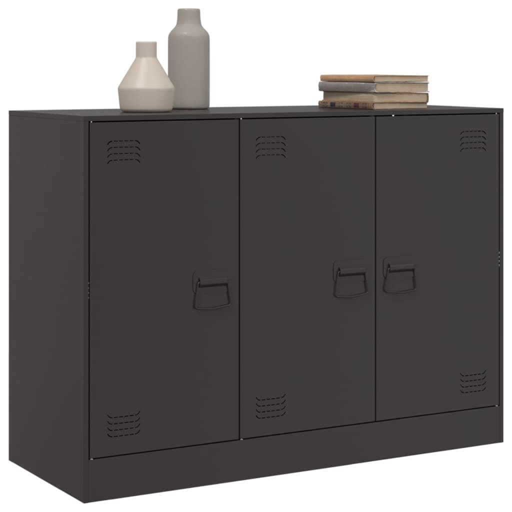 Dressoir 99x39x73 cm staal zwart