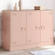 Dressoir 99x39x73 cm staal roze