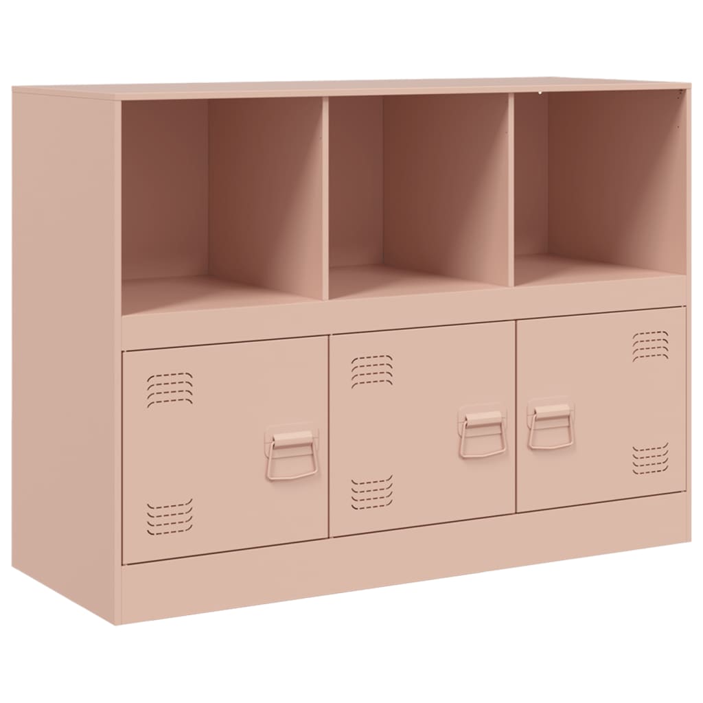 Dressoir 99x39x73 cm staal roze