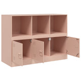 Dressoir 99x39x73 cm staal roze