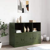 Dressoir 99x39x73 cm staal olijfgroen