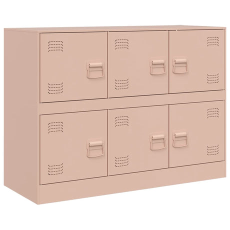 Dressoir 99x39x73 cm staal roze