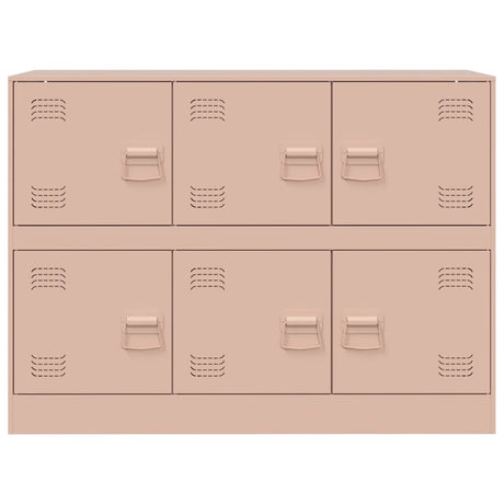 Dressoir 99x39x73 cm staal roze