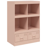 Hoge kast 67x39x95 cm staal roze