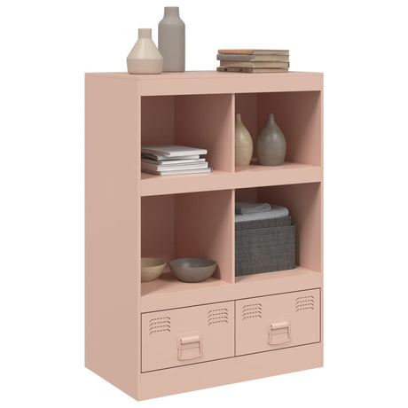 Hoge kast 67x39x95 cm staal roze