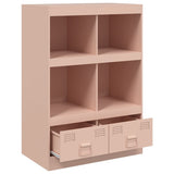 Hoge kast 67x39x95 cm staal roze