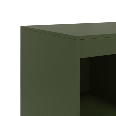 Dressoir 67x39x95 cm staal olijfgroen