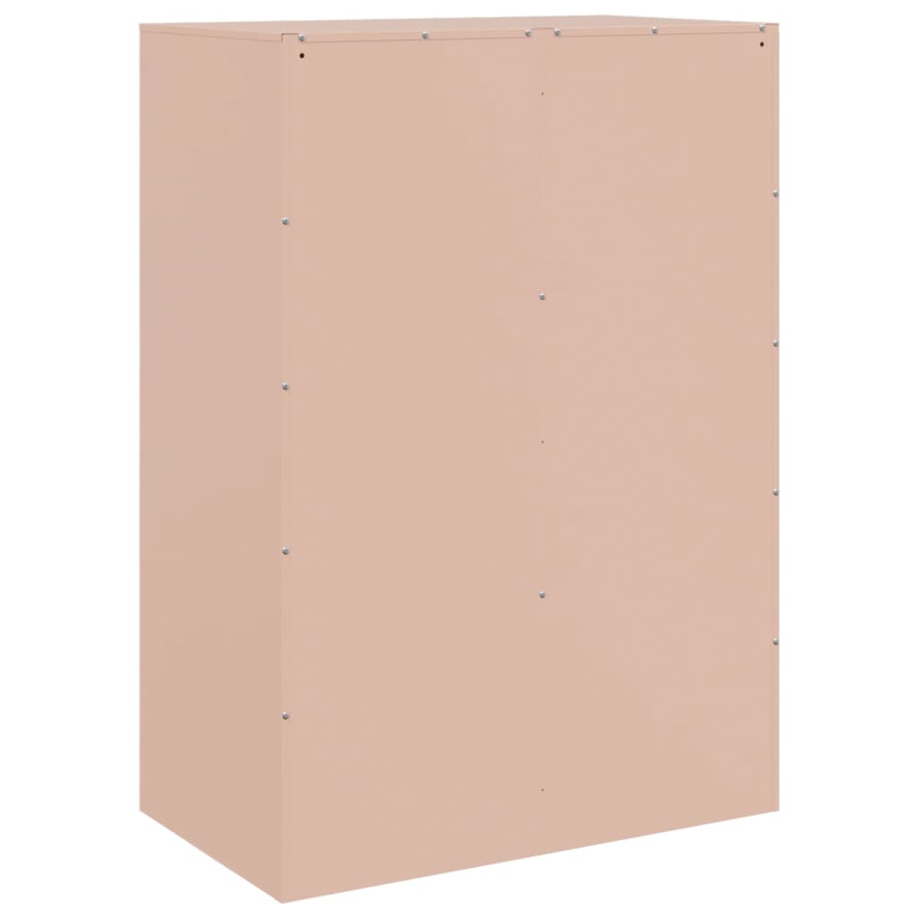 Hoge kast 67x39x95 cm staal roze