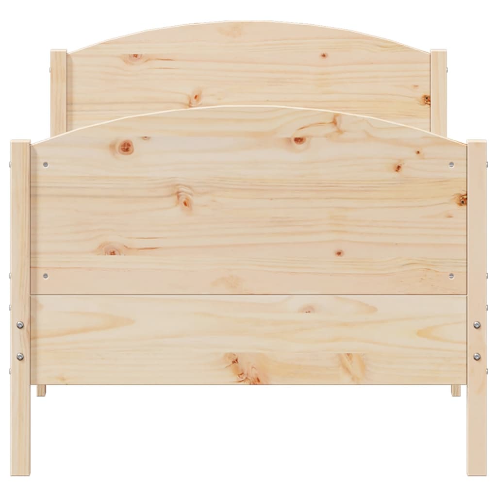 Bedframe zonder matras massief grenenhout 90x190 cm