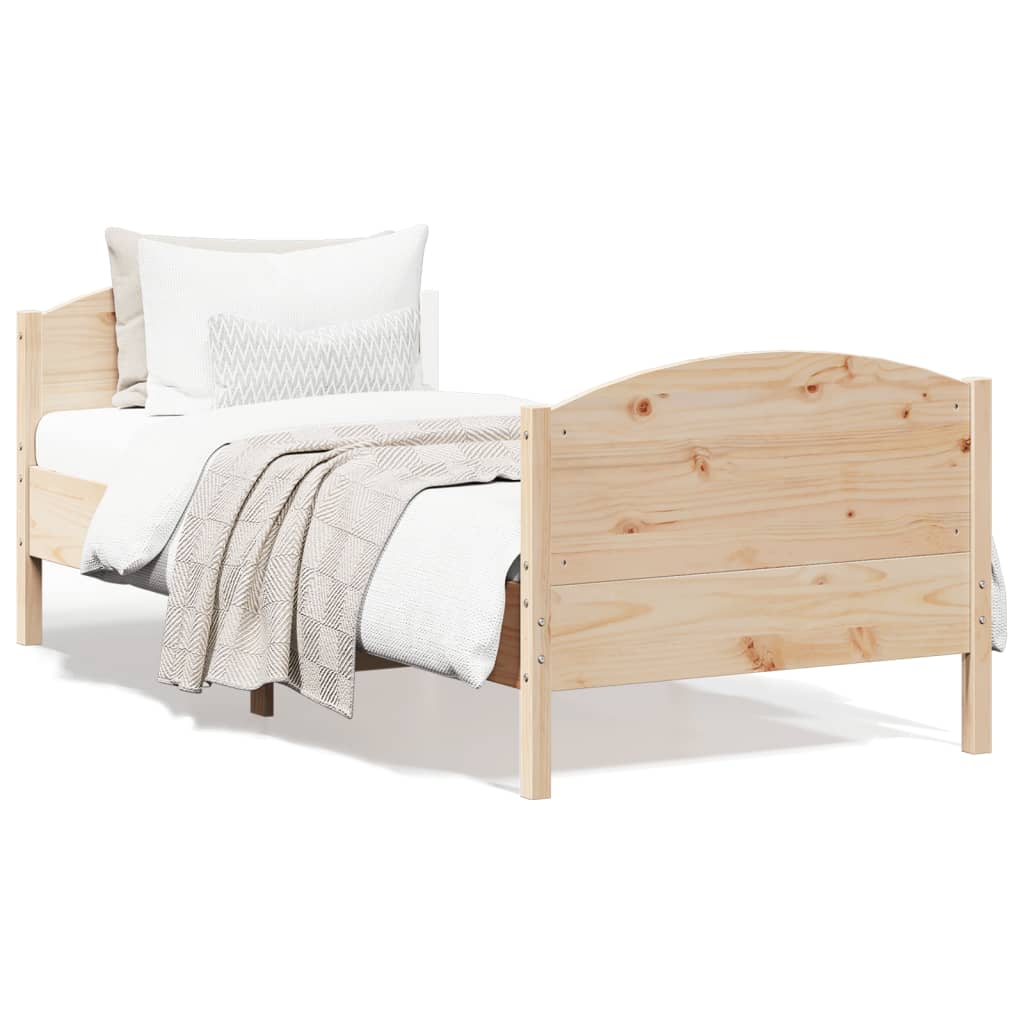 Bedframe zonder matras massief grenenhout 90x190 cm