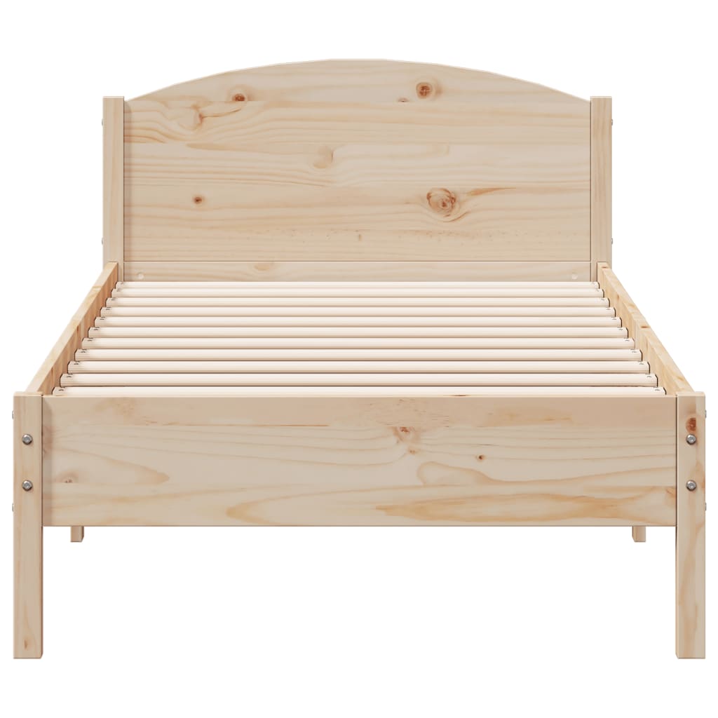 Bedframe zonder matras massief grenenhout 90x200 cm