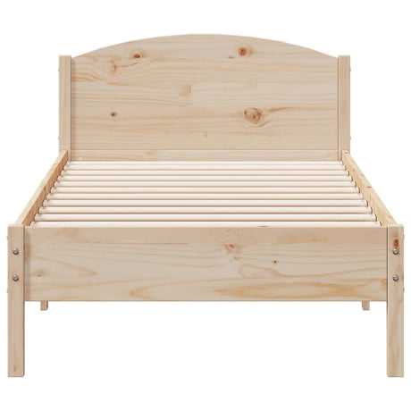 Bedframe zonder matras massief grenenhout 90x200 cm