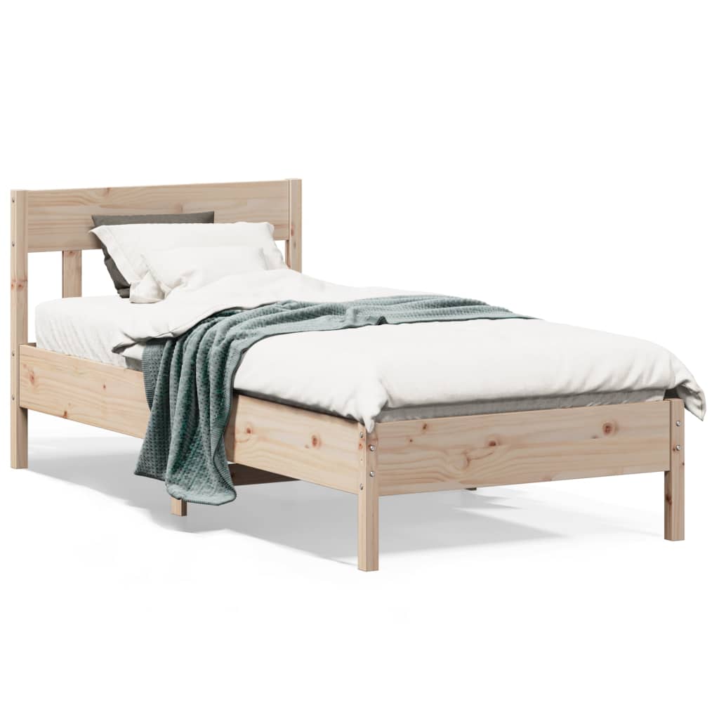 Bedframe zonder matras massief grenenhout 90x190 cm
