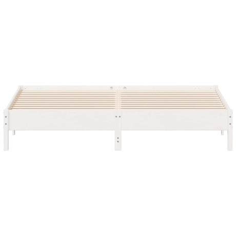 Bedframe zonder matras massief grenenhout wit 180x200 cm