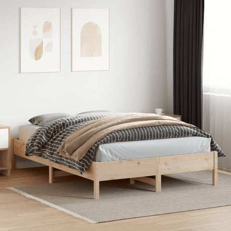 Bedframe zonder matras massief grenenhout 150x200 cm