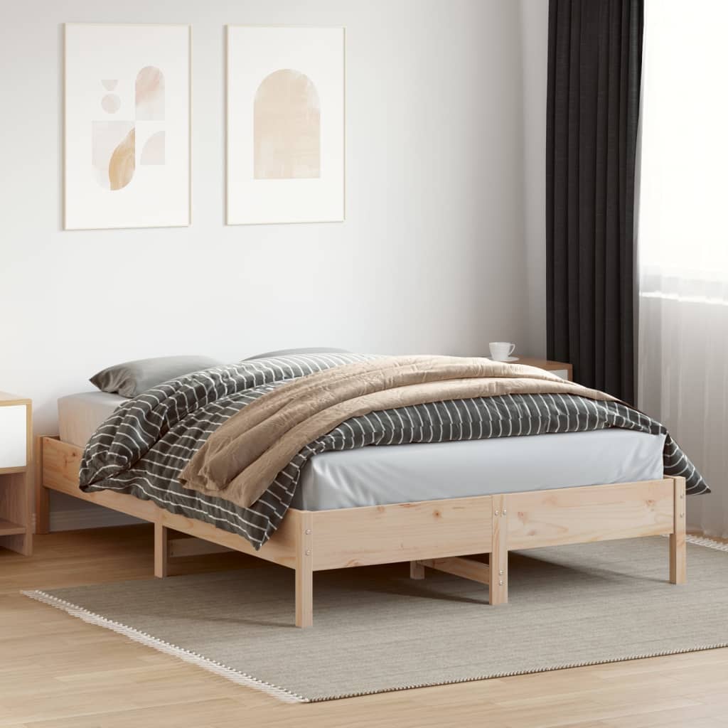 Bedframe zonder matras massief grenenhout 120x200 cm