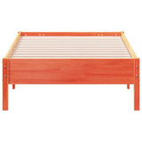 Bedframe zonder matras massief grenenhout wasbruin 75x190 cm