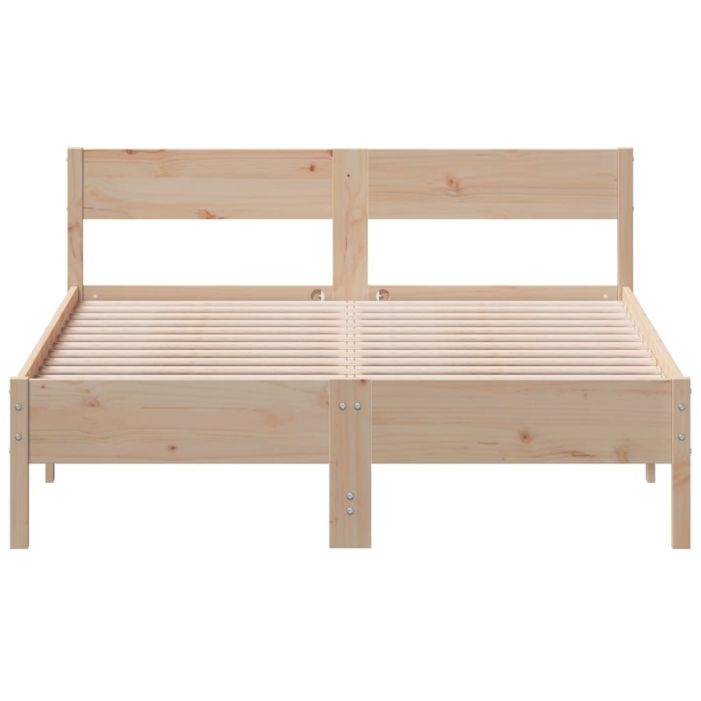 Bedframe zonder matras massief grenenhout 160x200 cm