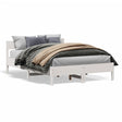 Bedframe zonder matras massief grenenhout wit 120x200 cm